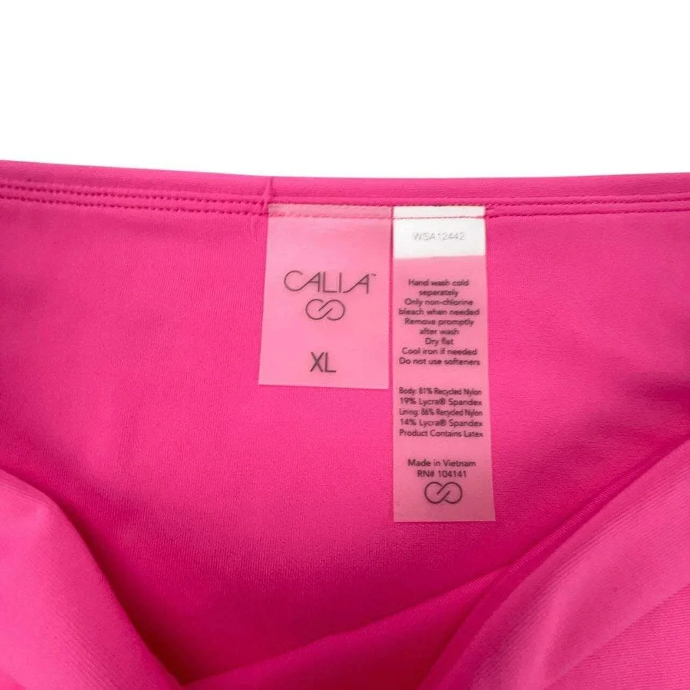 Callia XL Pink Heat High Leg Cheeky Bottom Swimsuit Bikini Bottoms NWT‎